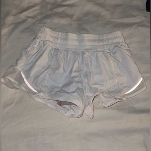 white lululemon shorts